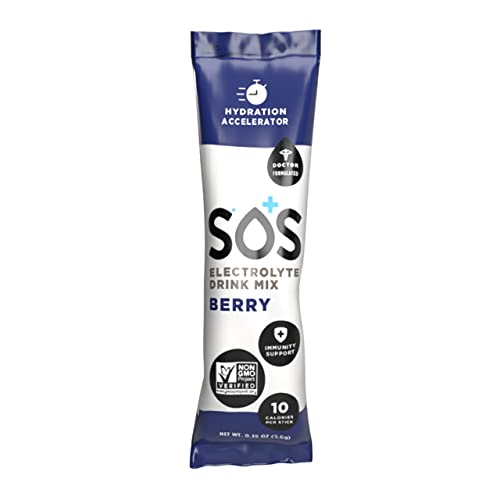 Sos Electrolyte Drink Mix, 5 Gram (Berry) - 10 Pack #TOP1