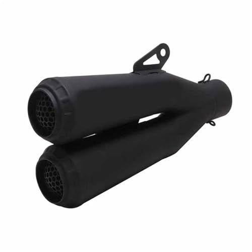 Silencieux d'échappement universel 60mm double trous pour moto Kawasaki Z1000