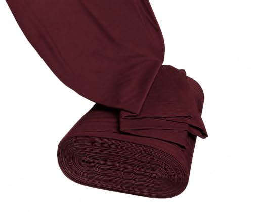 Image of Glus Fabric by The Metre-Mercerised Dyed Cotton for Embroidery-Cross Stitch-Bed Covers-Curtains-Cushion Covers-Table Cloth-Chair Upholstery-Sofa Cover (Marron, 100 cm X144 cm)