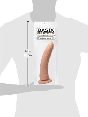 Pipedream Basix Slim 7" Dong, Flesh
