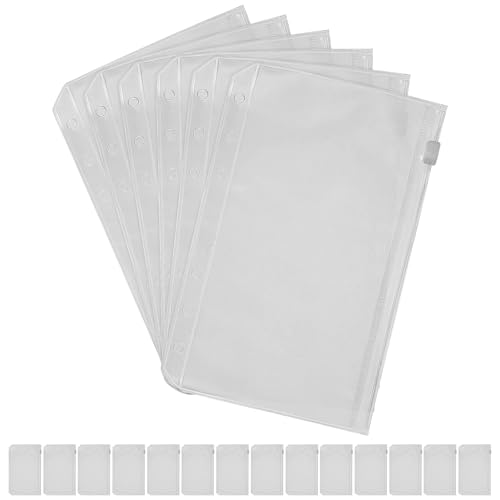 OFFSCH A6PVC�W�b�v�o�b�O20���Z�b�g �o�C���_�[�|�P�b�g ���ރt�@�C�����O�p �ϐ�PVC�f�� �W�b�p�[�t�����[�� �����p�i���� �w�� ���s�p