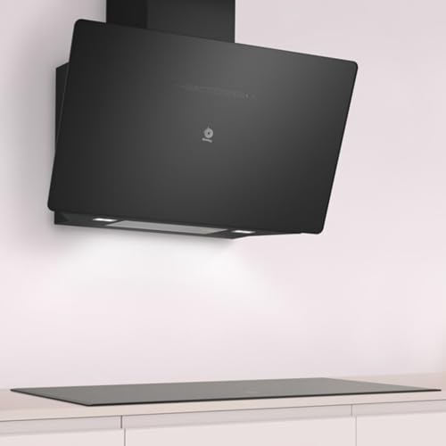 Balay, Campana decorativa de pared inclinada, 90 cm., ExtraSilencio, Control táctil, Posibilidad de recirculación, Cristal Negro, 3BC599AN - imagen 3