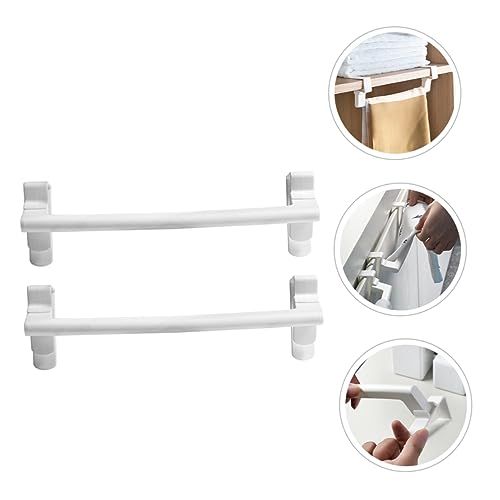 Yardenfun 147I120CYX124H811G2 2Pcs Over Door Rack Over The Cabinet Rack Towel Holder Towel Hanger Over Cabinet Rack No Drill Towel Bar Cabinet Rack thumb #5