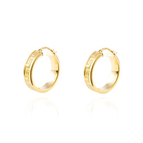Metallo:: 18k_(750) Orecchini a cerchio da donna - oro giallo 18K (750) - Scatola Regalo - Certificato di garanzia