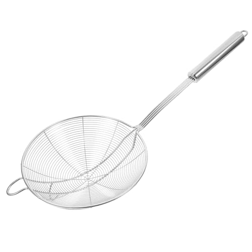Hoement Colino Cinese in Acciaio Resistente Mestolo Con Manico Schiumarola Per Servire Cibo Scolapasta Per Pentole Calde Diametro Utilizzabile Per Pasta Frittura Cucina