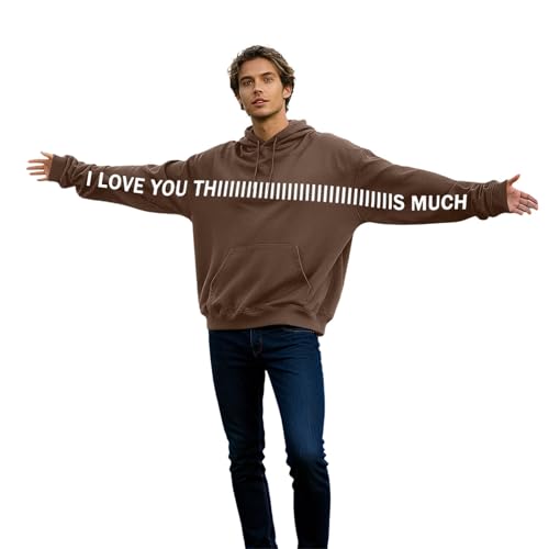 Pull à capuche unisexe marron XL sweat confort mode urbaine décontractée 2026 - 2