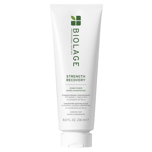Biolage Strength Recovery Conditioner - Moisturizes & Strengthens Damaged Hair, Softness & Shine, Hydrates and Repairs Damaged Hair, With Olive Squalane & Vegan Proteins, Paraben-Free, Vegan
