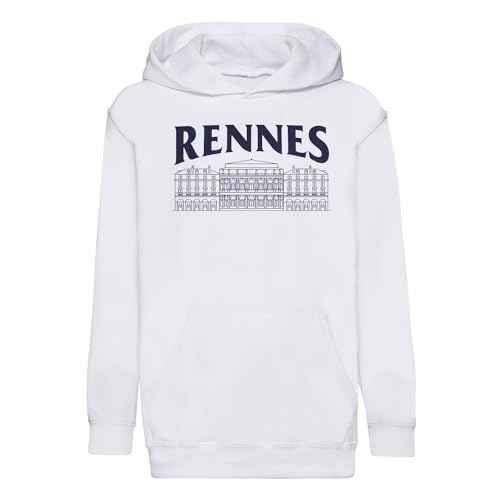 Sweat à capuche enfant Rennes - Hoodie breton minimalist et premium pour fille et garçon