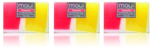 Plumeria - Hawaiian Glycerin Soap with Organic Coconut Oil (3 Pack)