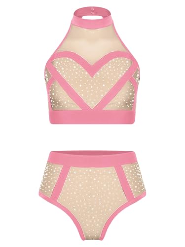 JEATHA strass haut court et short tenue danse gym 3XL