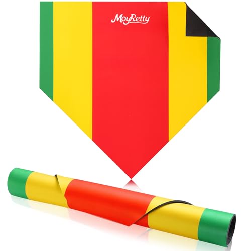 MoyRetty Baseball Training Home Plate, 17 Inch, Non-Slip Mat with Colored Strike Zones, Indoor Outdoor Practice Pitching Plate
