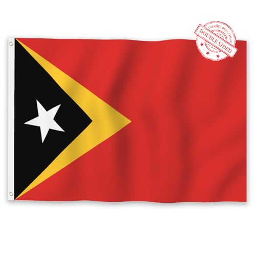 Drapeau Timor Oriental 180x300cm grand format pour célébration et rassemblement