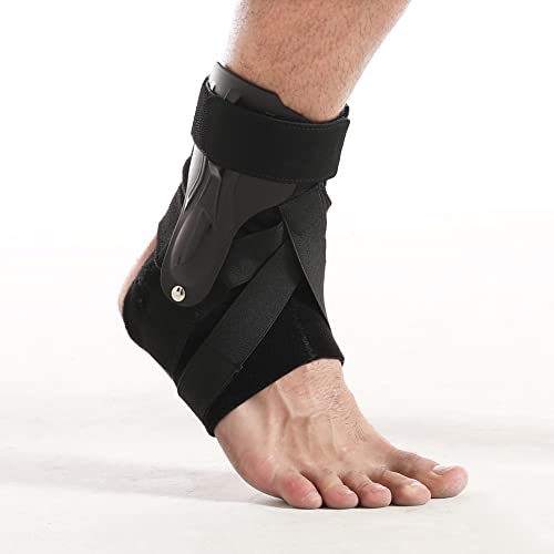 ABIRAM Ankle Brace Ankle Stabilizer Brace with ThreeWay Support, Sprain Support for Men and Women, for Basketball, Soccer, Hockey, Volleyball, Football & Baseball