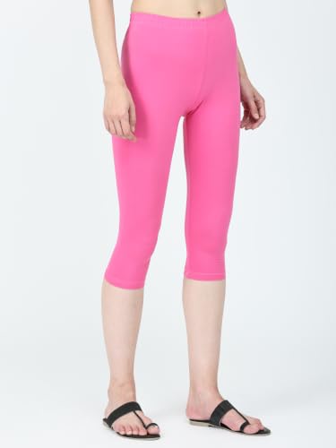 Image of Robinbosky Premium Stretchable Cotton Capri Legging for Women | Suitable for Formal wear & Casual wear | High-End Elastic Makes. The Leggings Squat Proof and Durable for Travel, Yoga, & Workout.