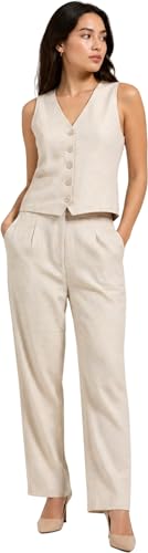 Image of Women Cotton Blend Western Co-Ord Set | Stylish Top & Pant Set for Women | Dress For Womens | Casual High Waist Solid Pant Outfit