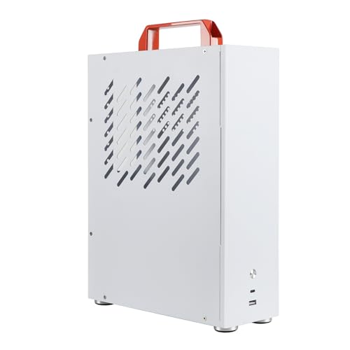 Micro ATX PC Case with Handle, Ventilation, White