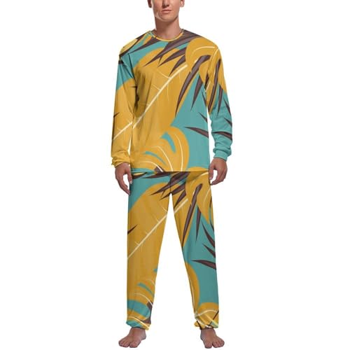 Vêtements de nuit homme feuilles rétro pour vos soirées cocooning