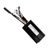 Wlinfetity Controlador de onda sinusoidal sin escobillas de 36V/48V 26A 9MOS para bicicleta, accesorios KT con 3 modos y cable de lámpara