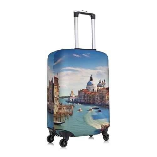 Travel Luggage Cover for Suitcase Tsa Approved, Washable Elastic Suitcase Protector, Grand canal in Italy Suitcase Cover Anti-scratch Baggage Cover Fits 22-24 Inch Luggage Sleeve Small3