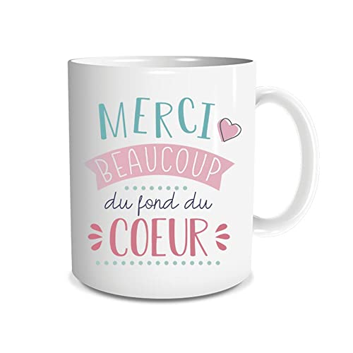 STC, Mug en céramique Merci Beaucoup du Fond du Coeur 9,5x8cm