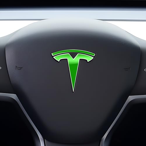 Image of IPG Compatible with Model Y Decal (8 Logo Set) Stickers Set Personalize Your Vehicle (Neon Series - Green)