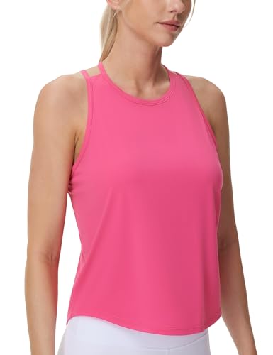 THE GYM PEOPLE Womens Racerback Workout Tank Tops Lightweight Stretchy Sleeveless Running Athletic Yoga Tee Shirts