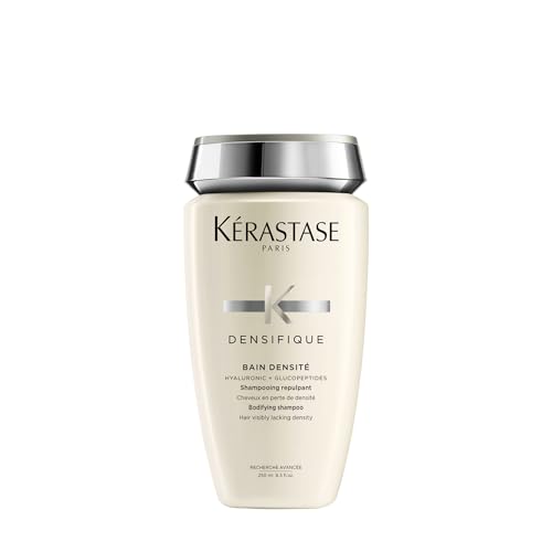 Kérastase, Densifique Femme, Champú Densificante, Aumenta el Volumen, Para Pelo Fino y Debilitado, Bain Densité, 250 ml