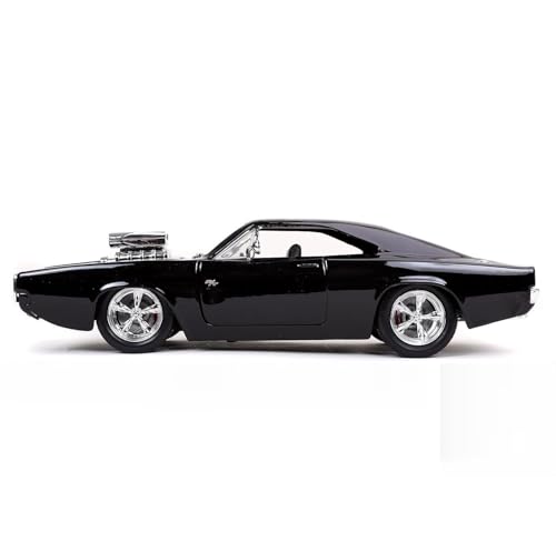 Image of 1:24 Scale Fast & Furious Exclusive Alloy Metal Pull Back Die-cast Car Model Dodge Charger Toy for Kids Openable Door with Sound and Light