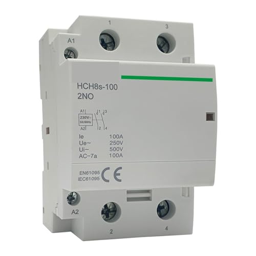 Contacteur modulaire HCH8s-100 2P 100A à déclenchement silencieux pour confort domestique