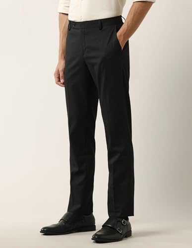 Image of Arrow Men's Checked Tapered Fit Trousers