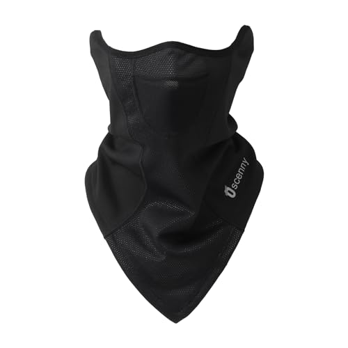 Oscenny Cache Cou,Coupe-Vent,Longueur réglable,Boucle d’Oreille Stable,Tour de Cou Moto pour Vélo Ski Moto Hiver Zone hautement Respirante pour Hommes...