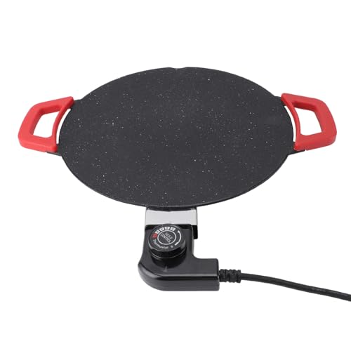 11,8 Zoll Elektrische Grillplatte, Antihaftbeschichtetes, Rauchfreies Elektrisches BBQ-Grill-Backblech mit Einstellbarer Temperaturregelung, Crêpes-Maker für Injera, Lefse,