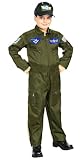 Kid Air Force Fighter Pilot Top Gun Halloween Costume M Boys Medium (5-7 years)
