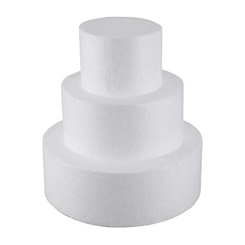 YIZAN Round Cake Dummy 4 inch / 6 inch/ 8 inch (Cake Dummy Set 4 inch 6 inch 8 inch) Cover