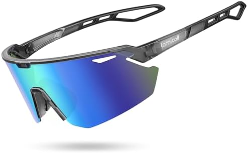 Lamicall Schnelle Brille Herren, Fahrradbrille Damen - [24g TR-90 Super Leicht] Polarisiert Sportbrille Laufbrille mit Verstellbaren Nasenpad & Bügel, UV400 Sonnenbrille Sport für