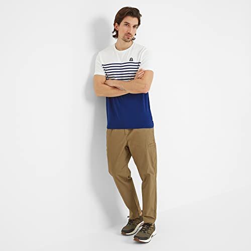 TOG24 Drayton Mens Short Sleeve T-Shirt with Colourblock and Stripes, Supersoft 100% Sustainably Grown Cotton