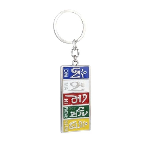 GCT Tibetan Ladakh Prayer Flag (KC-1) Metal Keychain for Car Bike Men Women Kids Keyring