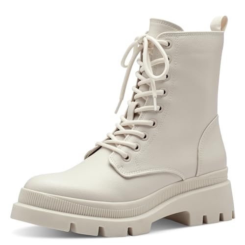 Tamaris Damen Schnürstiefel Leder; TAUPE/beige; 38 EU – Ansicht 1