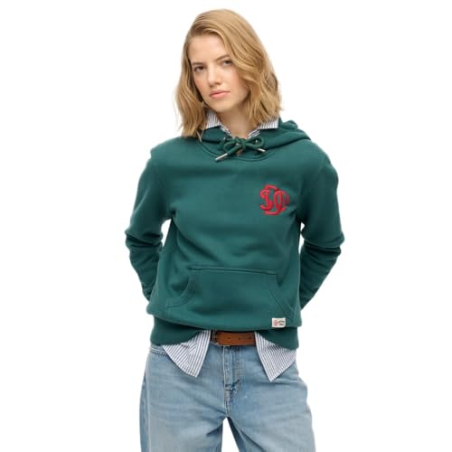 Superdry SD&CO Neon Hood Sweater, June Bug Green, 40 Women's