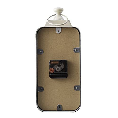 Clwjkh Metal Rectangle Hanging Clock Antique Wall Clock Silent Not Beating 13.7 "H X 5.3 "W #TOP5