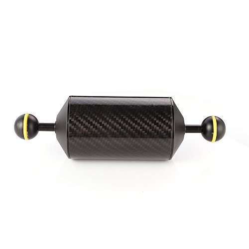 FOTGA 200mm / 7.9" Carbon Fiber Float Schwimmerarm Doppelkugel Buoyancy Auftrieb Arm für Unterwasser Kamera System