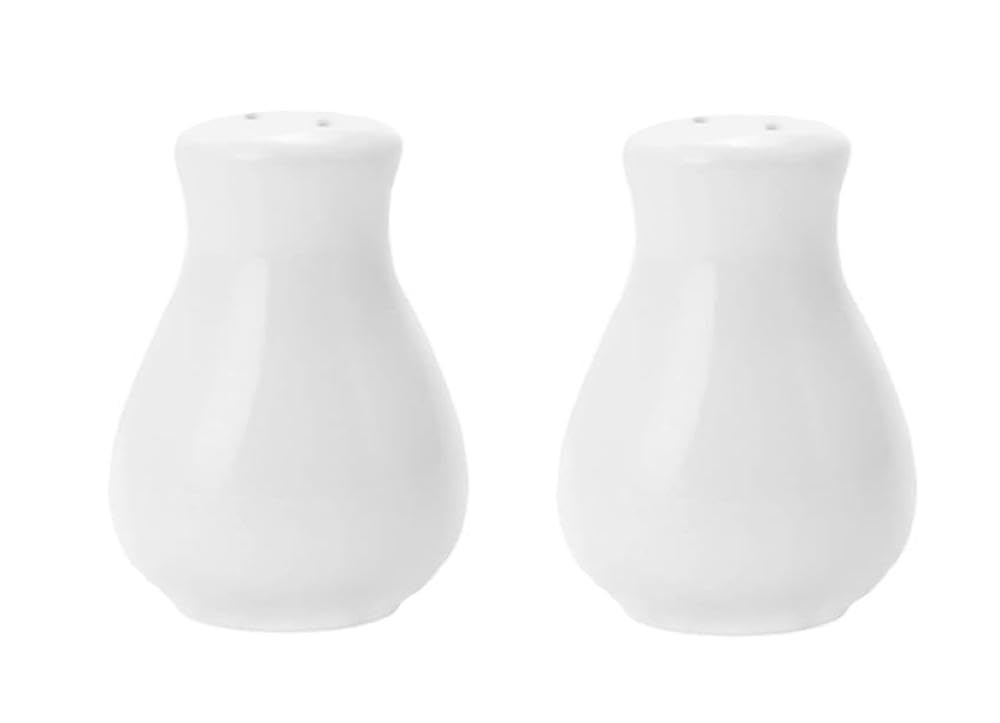 Mozacona 2pcs Ceramic Salt and Pepper Shakers Refillable Design Kitchen and Dining Room Use
