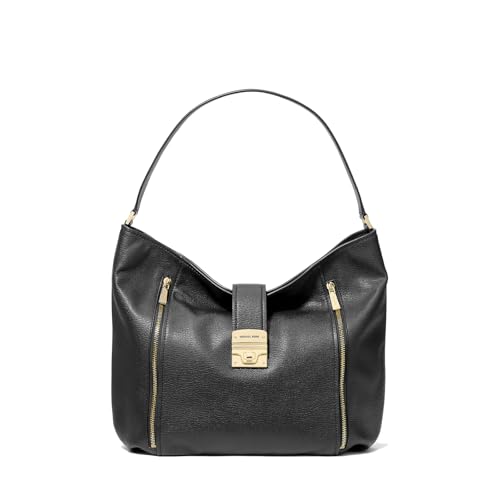Michael Kors Addie Large Hobo Shoulder Bag, Gold-Tone Hardware/Black