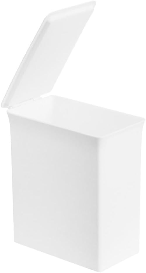5.5in Plastic Laundry Powder Container With Lid Slim Tall Design Laundry Bead Container Detergent Dispenser For Household,White