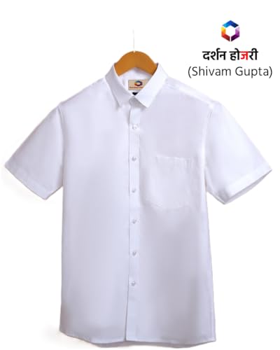 Image of White Shirt for Boys Kids White Half Sleeve School Uniform Shirt
