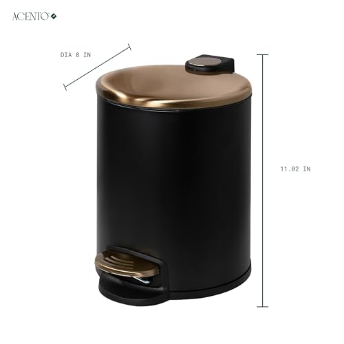 Caneca de Basura Redonda 1.3 Galones con Tapa Soft-Close miniatura 3