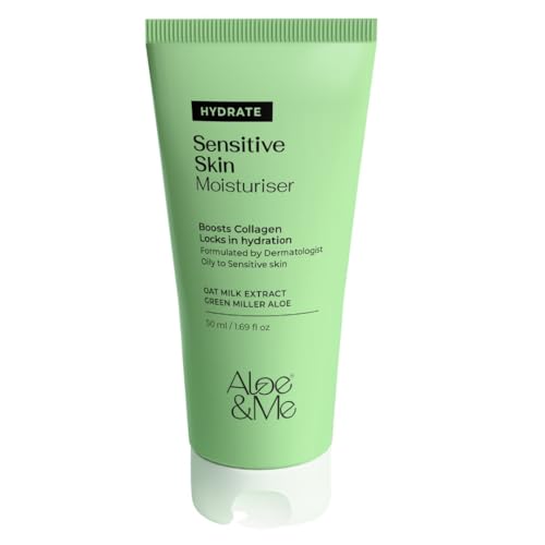 Image of Aloe&Me Creme Gel Face and Body Moisturizer For Oily & Acne Prone Skin | Oil-free | Fast Absorbing | Non sticky | Fragrance Free | 50 ml