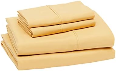 Amazon Basics Light-Weight Microfiber Pillowcases - 2-Pack, Standard, Mustard Yellow