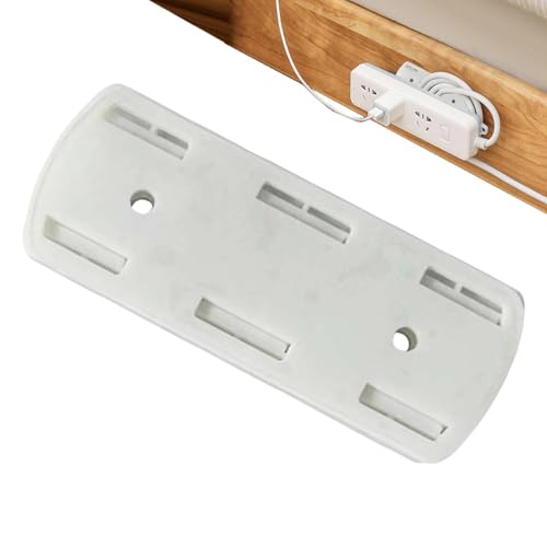 Fijador de regleta de enchufes para Montaje en Pared - soporteorganizador de Cables Adhesivo, Clip de soporteprotector contra sobretensiones sin taladros | Accesorio estabilizador de Enchufe eléctri