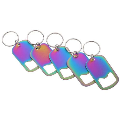 FELTECHELECTR 12個カラーステンレス製キーチェーン付きボトルオープナー ポケットで携帯便利な多機能ソーダ缶 ビール瓶栓抜きツール キッチンや